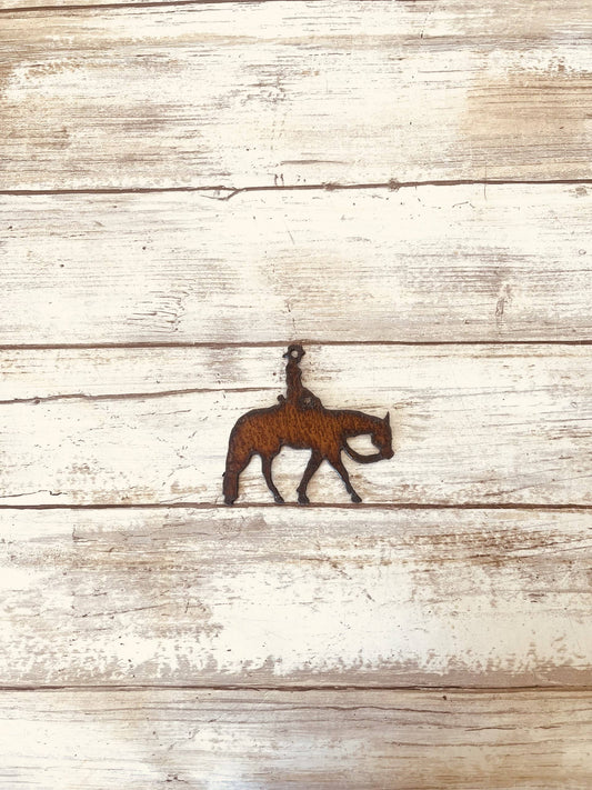 Pleasure Horse Charm Rustic Metal Western Pendant