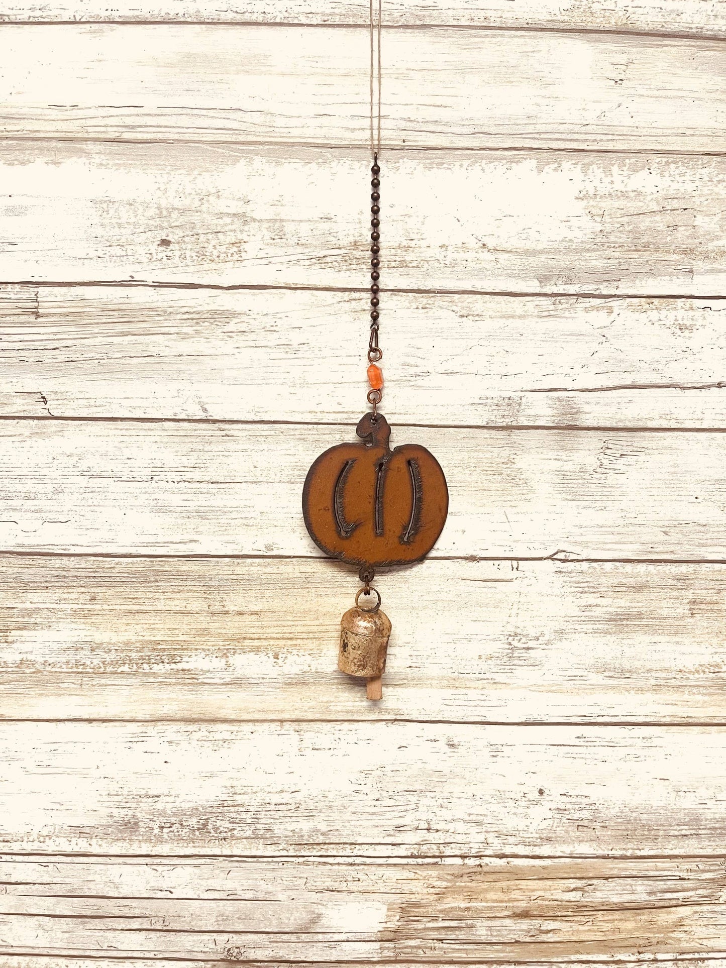 Pumpkin Rustic Fall Halloween Garden Bell Chime