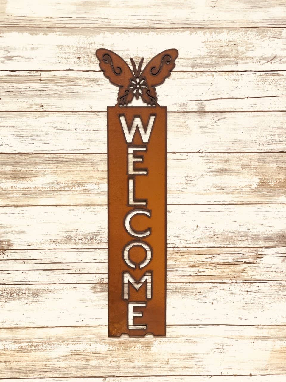 Butterfly GARDEN FRIEND Vertical Welcome Sign