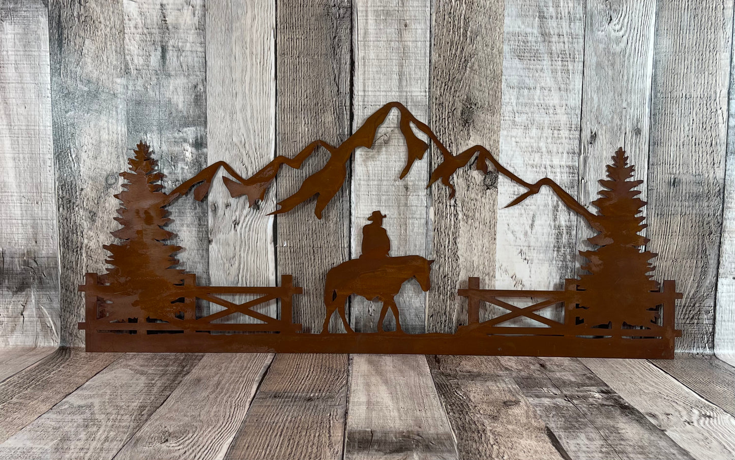 Ranchin’ Cowboy on Horse wall sign