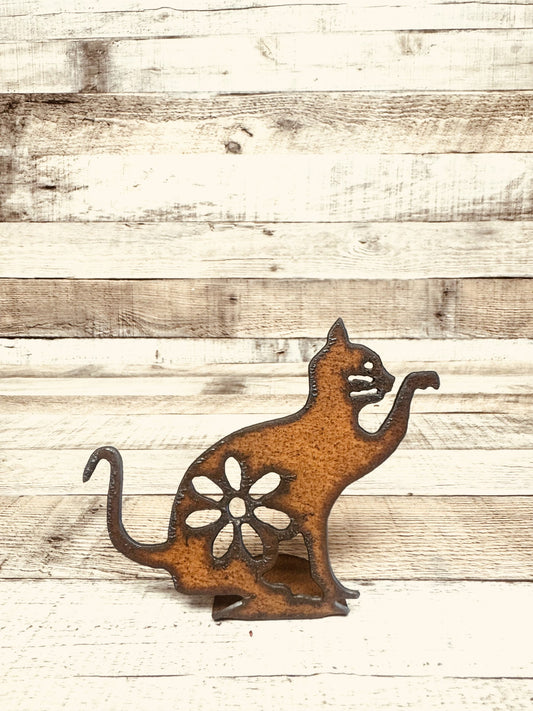 Cat Garden Friend Standing Figure Doodad