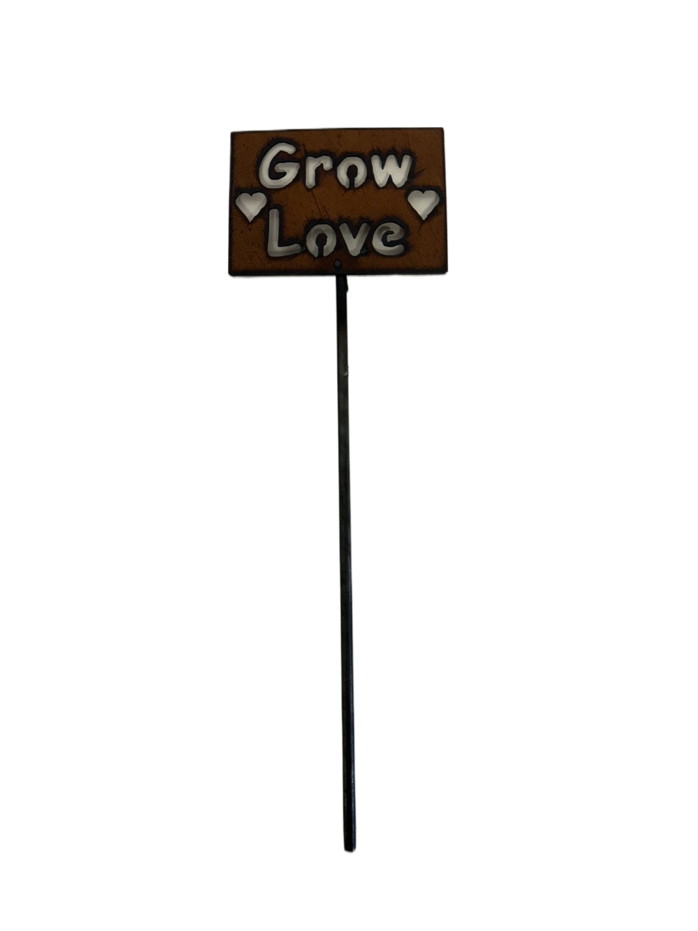 Grow Love Plant Stake Garden Plaque