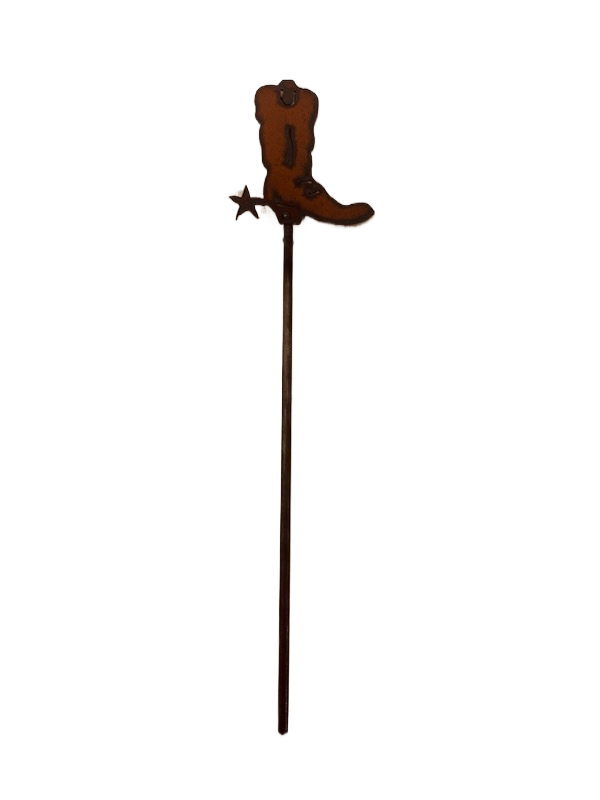 Boot Western Rodeo Garden Plant Stake