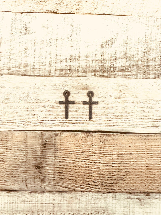 Simple Cross Earring Findings DIY