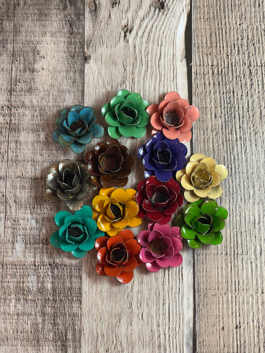 Rustic Roses Vintage Metal Flower Collection