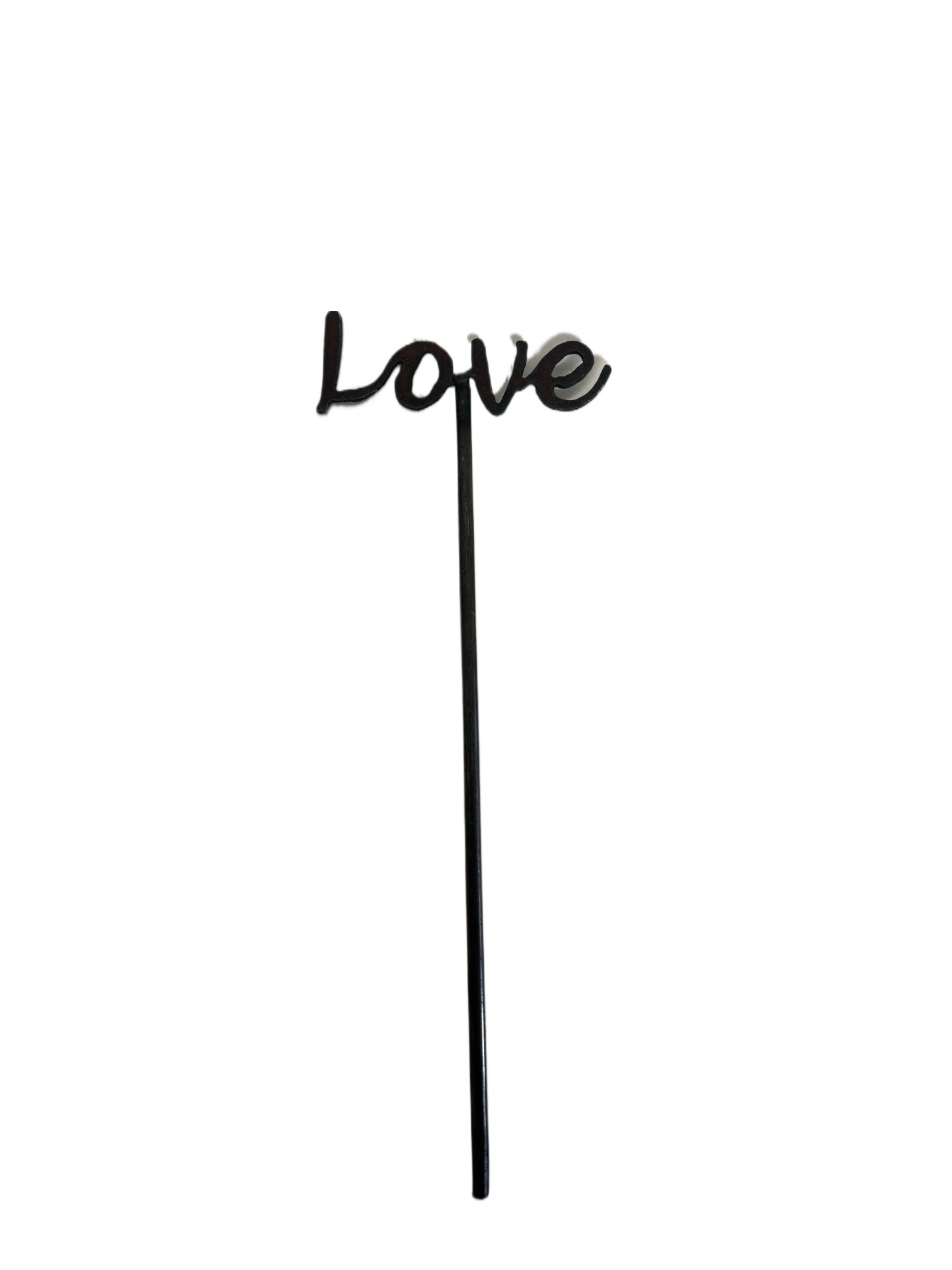 Love Cursive Word Inspirational Garden  Plant Stake