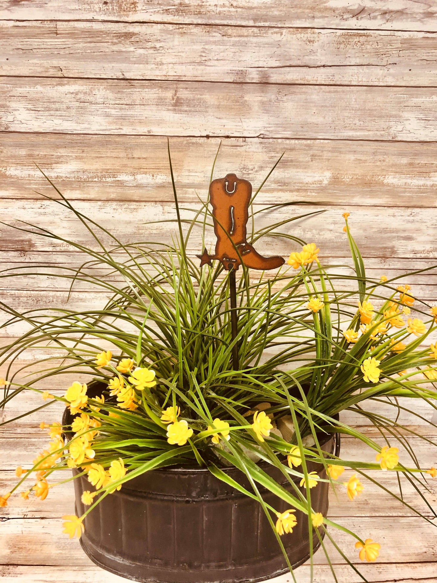 Boot Western Rodeo Garden Plant Stake