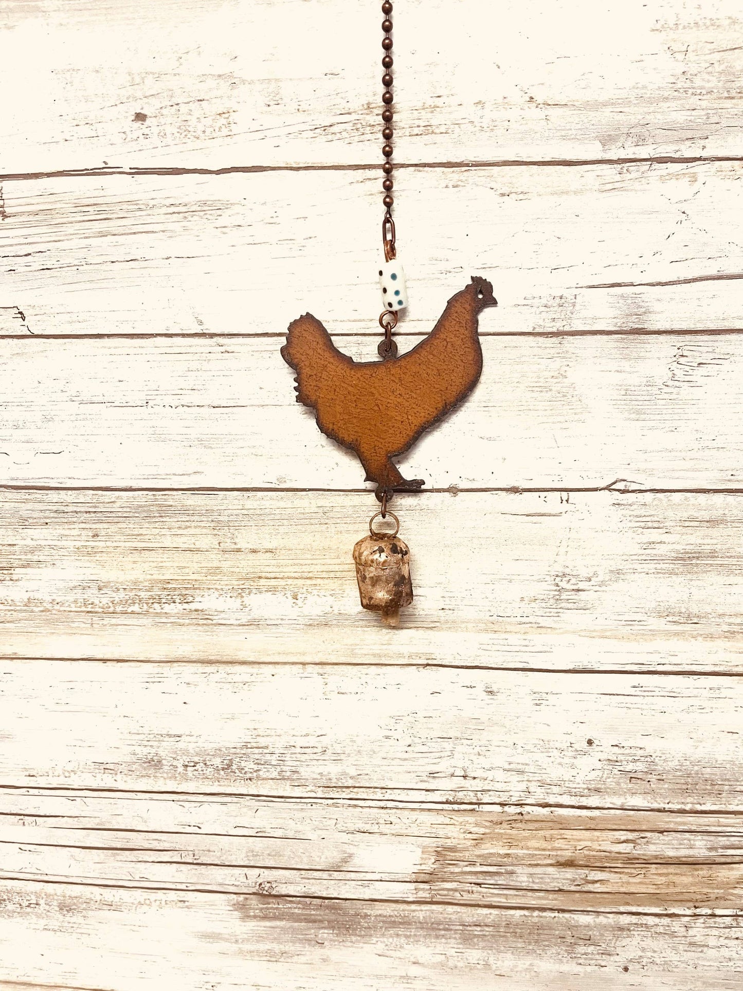 Chicken Bell Rustic Farmhouse Garden Decor Chime