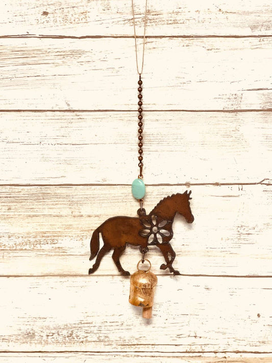 Trotting Horse GARDEN FRIEND Single Bell Mobile Garden Chime