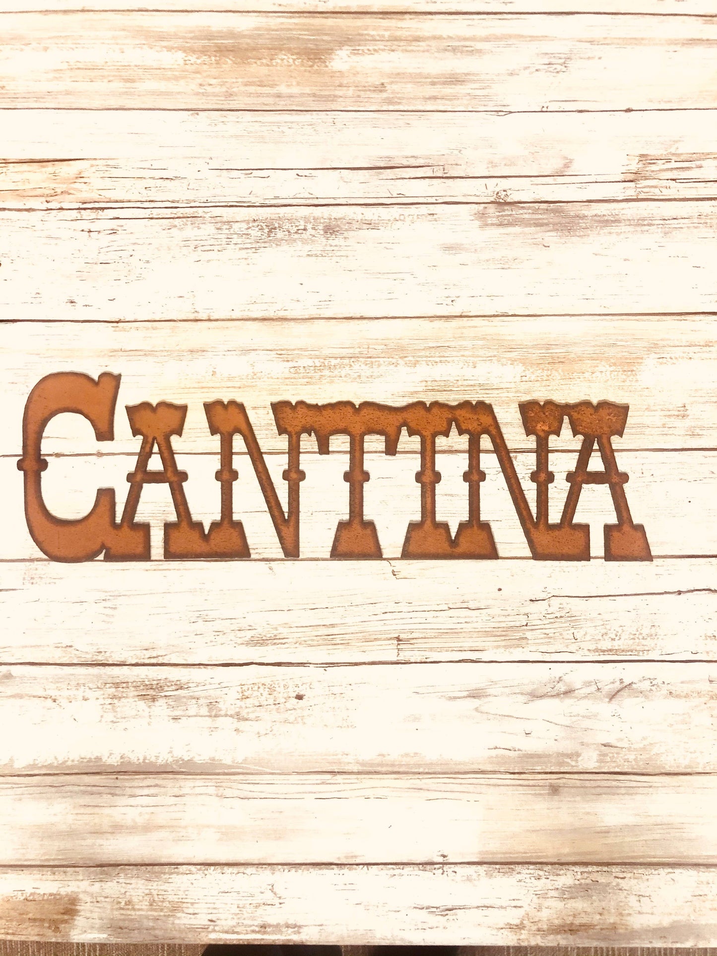 Cantina Western Rustic Metal Sign