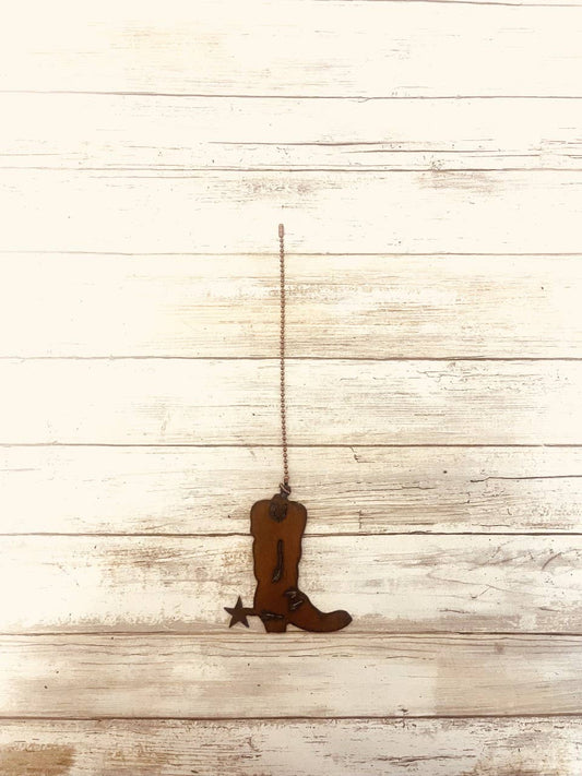 Boot Fan Pull Rustic Western Cowboy Decor