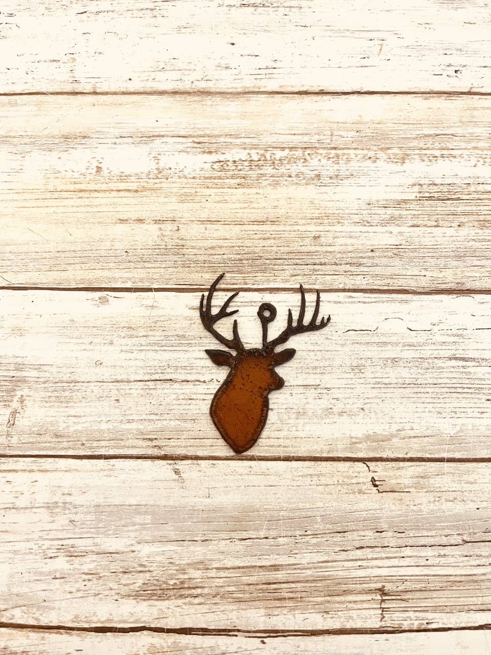 Deer Head Rustic Metal Charm