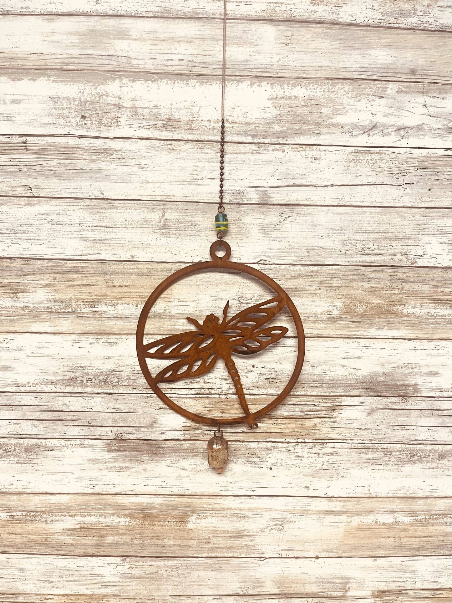 Dragonfly 8 inch Rustic Garden Bell Chime Southwest Gift