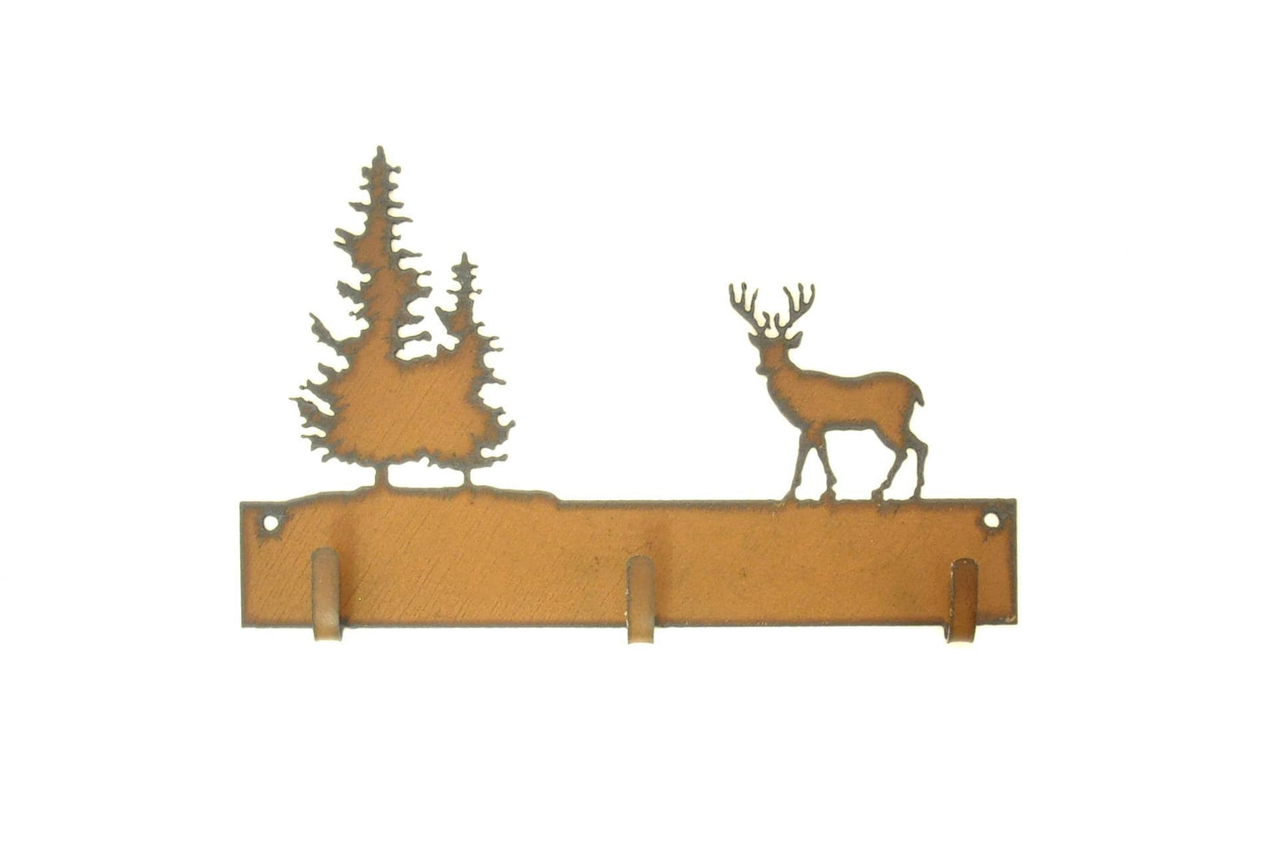 Deer and Tree Lodge Triple Key Hook