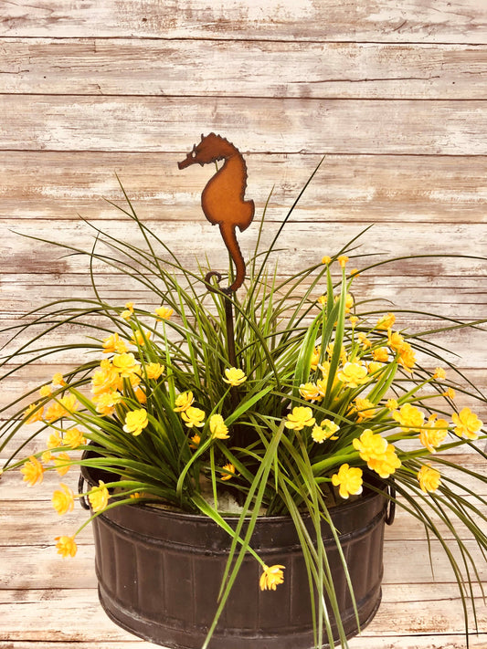 Seahorse Nautical Plant Stake