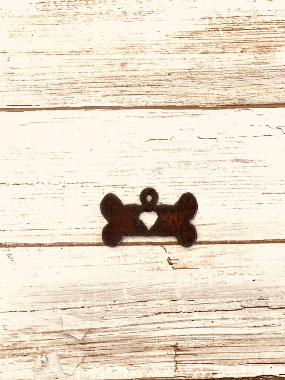 Dog Bone With Heart Charm Gift Tie On Pet GIft