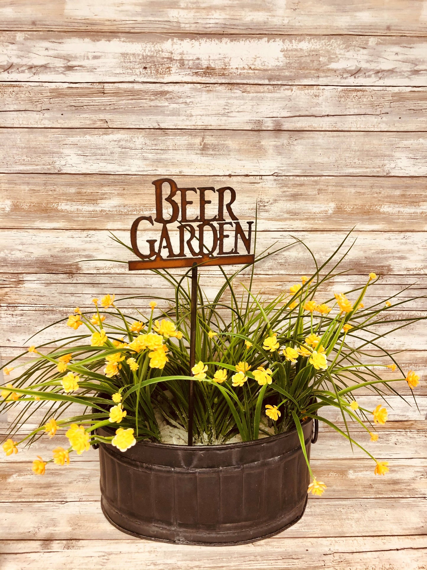 Beer Garden Word Plant Stake