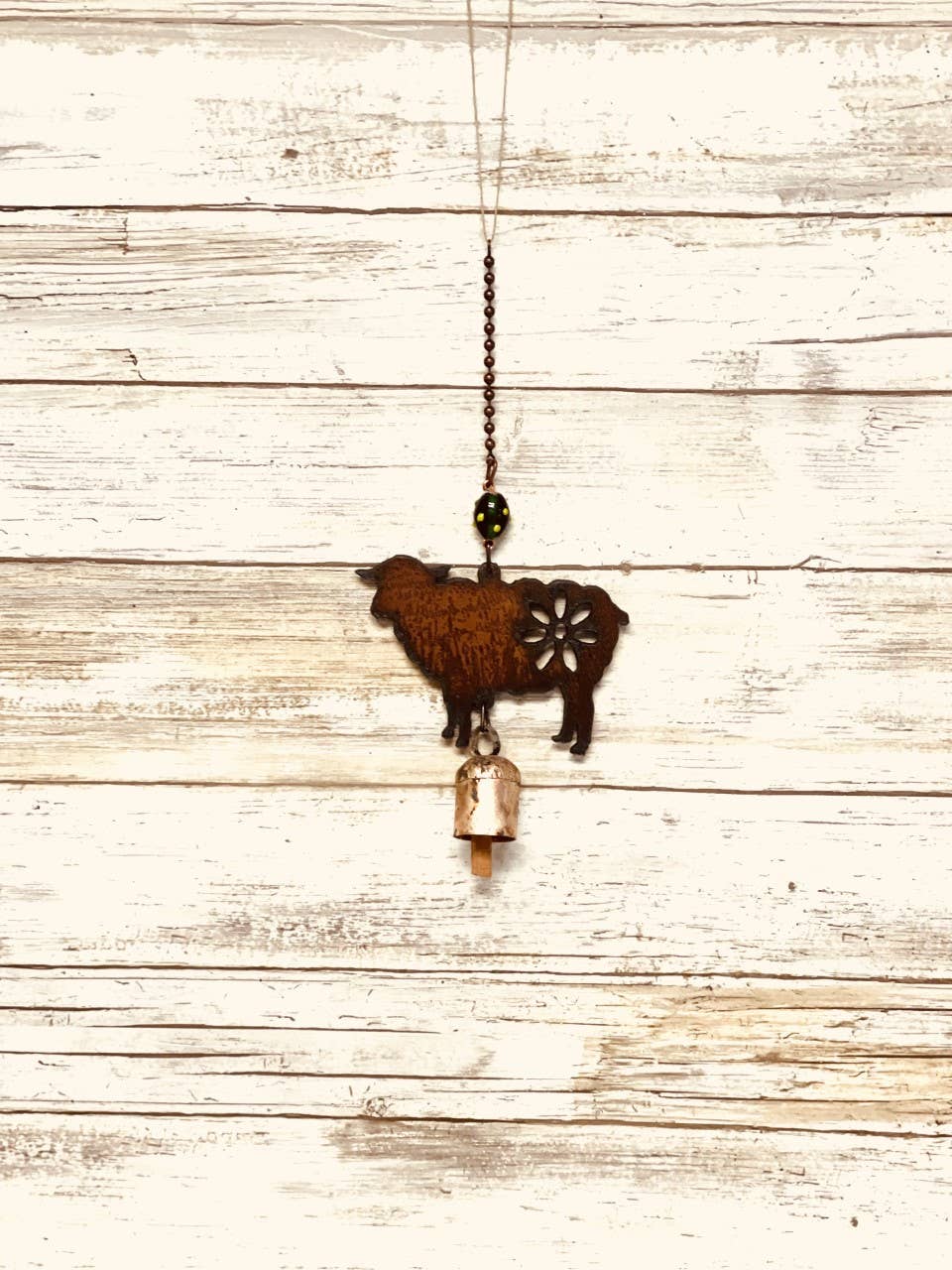 Sheep Garden Friend Bell Rustic Metal Farmhouse Garden Gift