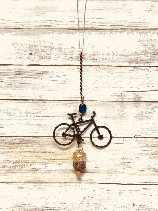 Mountain Bike Bell Rustic Garden Chime Decor