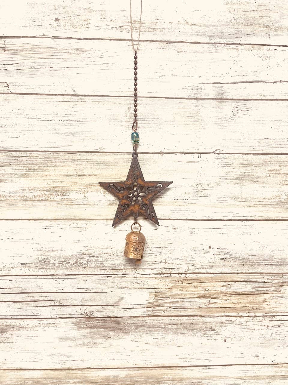 Star Garden Friend Nana Bell Rustic Metal Garden Decor