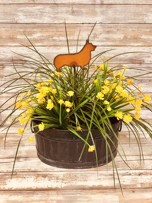 Corgi Dog Garden Plant Stake