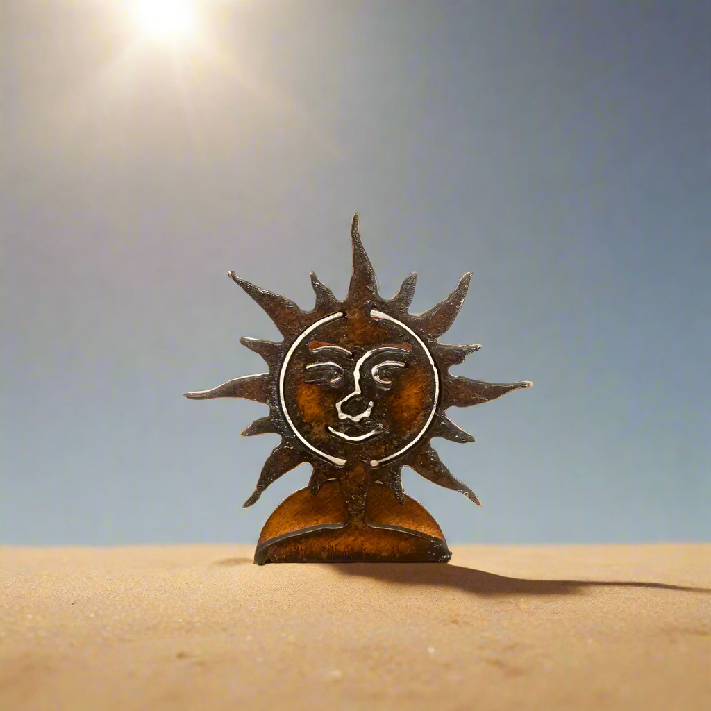 Sun Face Southwestern Desert Standing Doodad