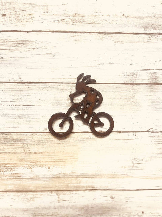 Kokopelli Mountain Biker Rustic Southwestern Desert Magnet