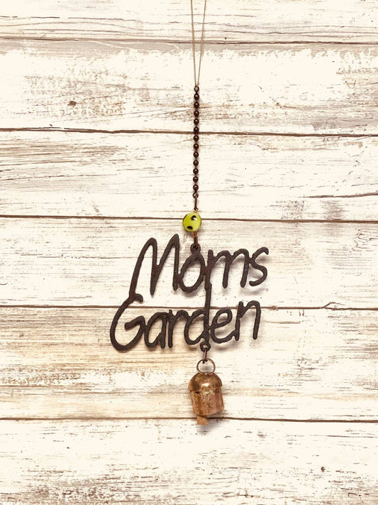 Mom's Garden Bell Rustic Garden chime Decor