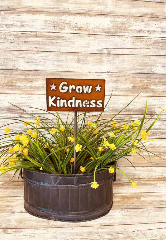 Grow Kindness Garden Plant Stake Plaque