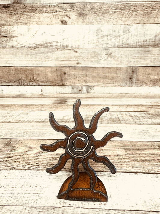 Sun with Swirl Doodad Rustic Desert Southwest Figurine