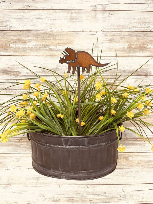 Triceratops Dinosaur Plant Stake