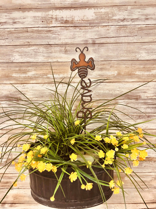 BEE BRAVE Bumble Bee Garden Stake