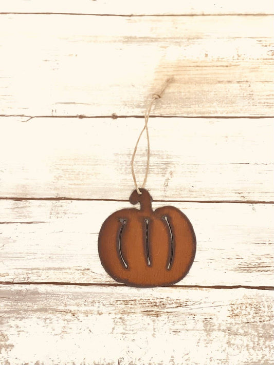 Pumpkin Ornament Rustic Metal Fall Gift