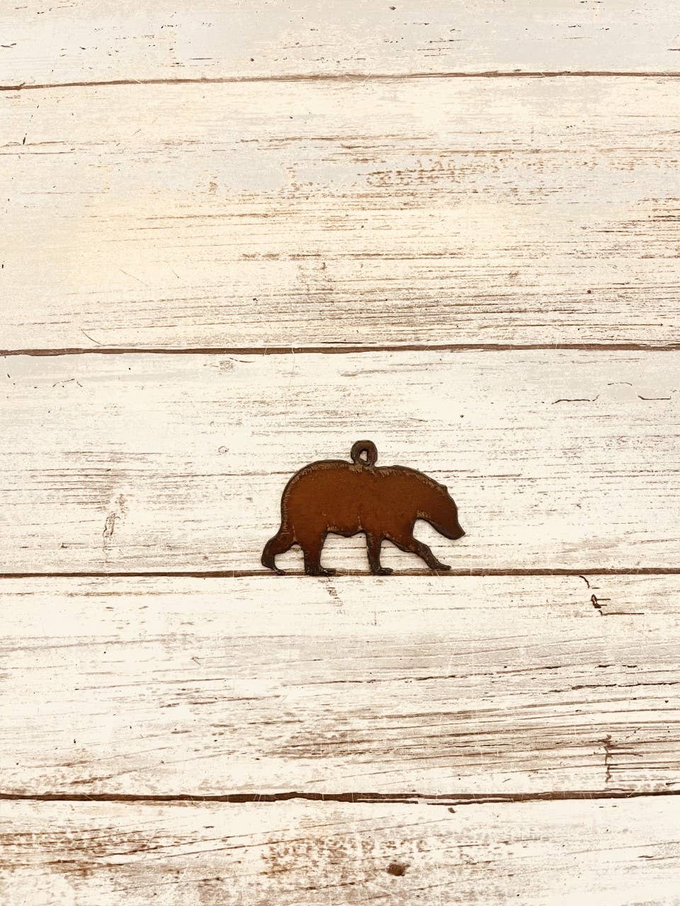 Black Bear Rustic Metal Charm Pendant