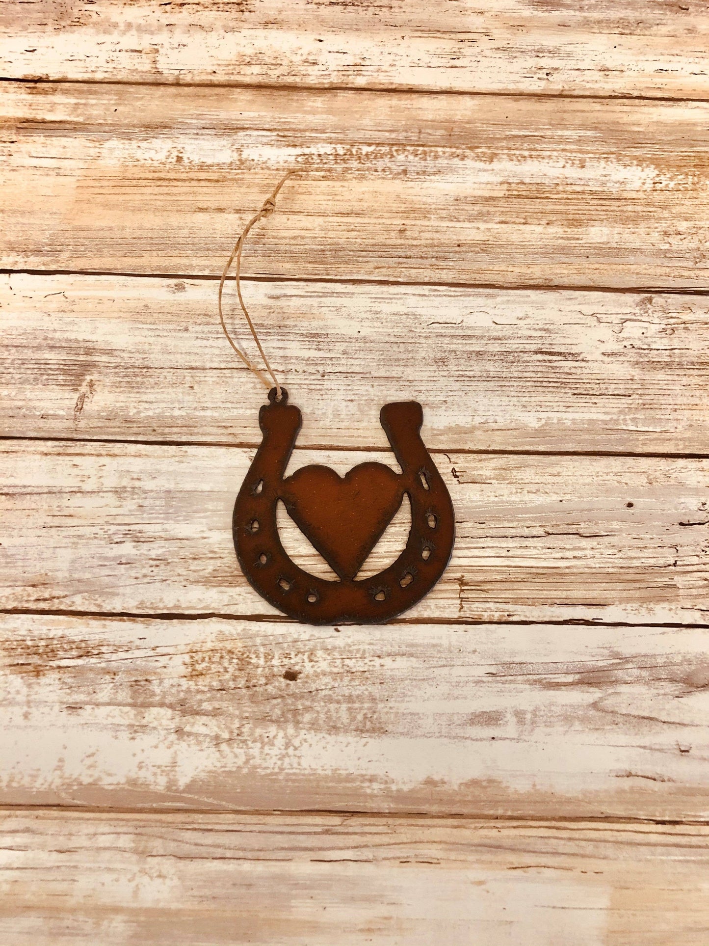 Horseshoe With Heart Ornament