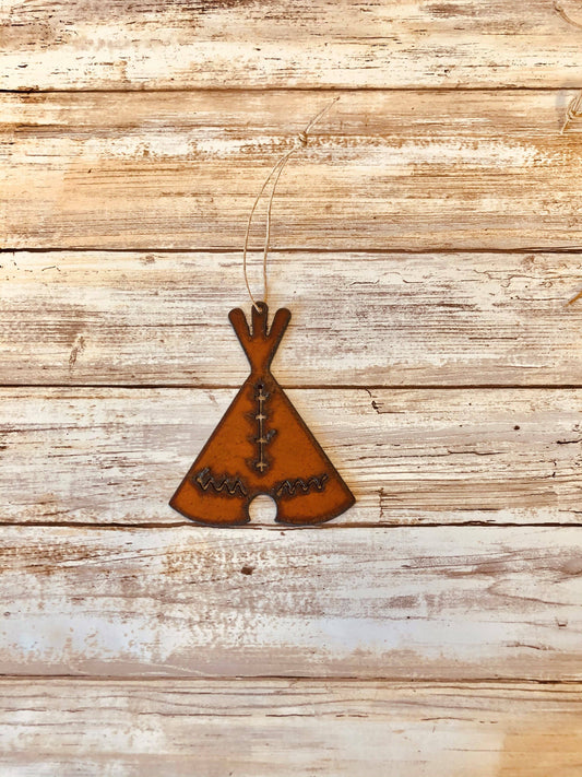 Teepee Rustic Iron  Ornament