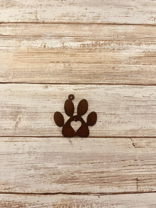 Paw with heart Charm Pendant