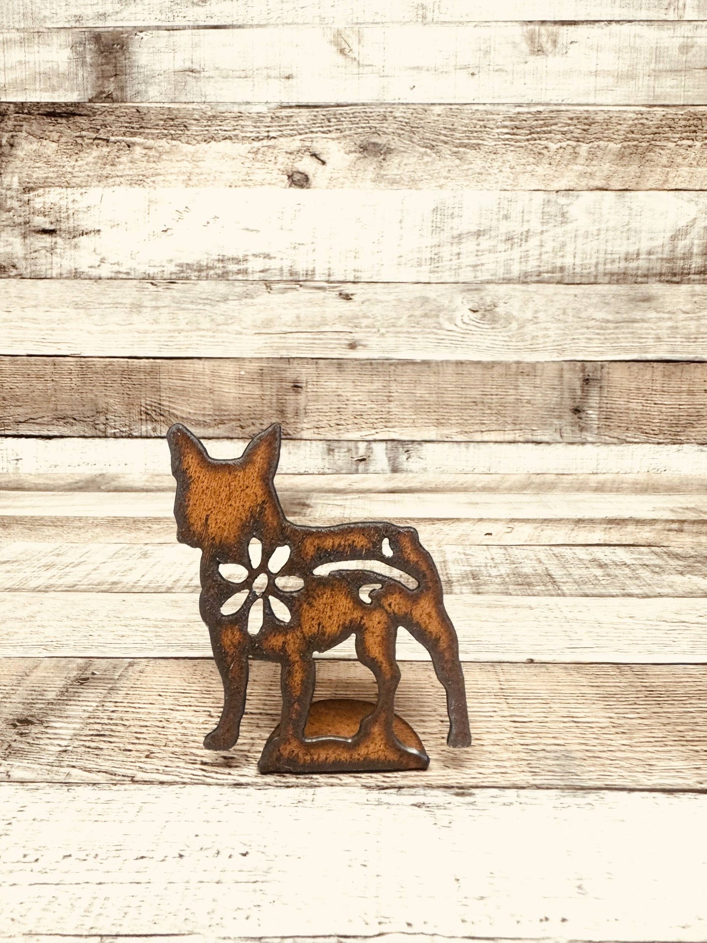 French Bulldog GARDEN FRIEND Rustic Dog Figurine