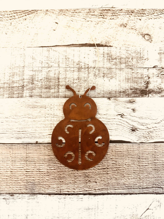 Spirit Lady Bug Rustic Metal Garden Bug Ornament