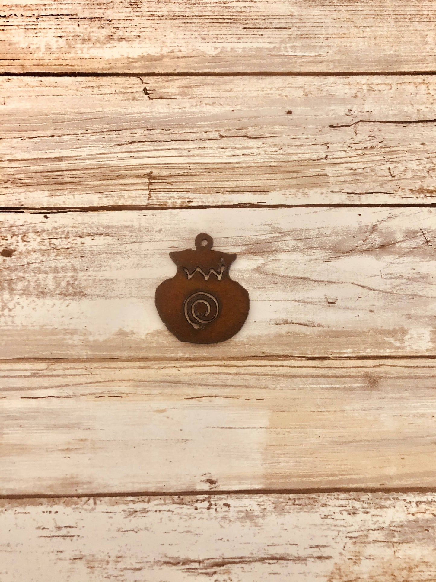 Pot with swirl southwest pendant charm