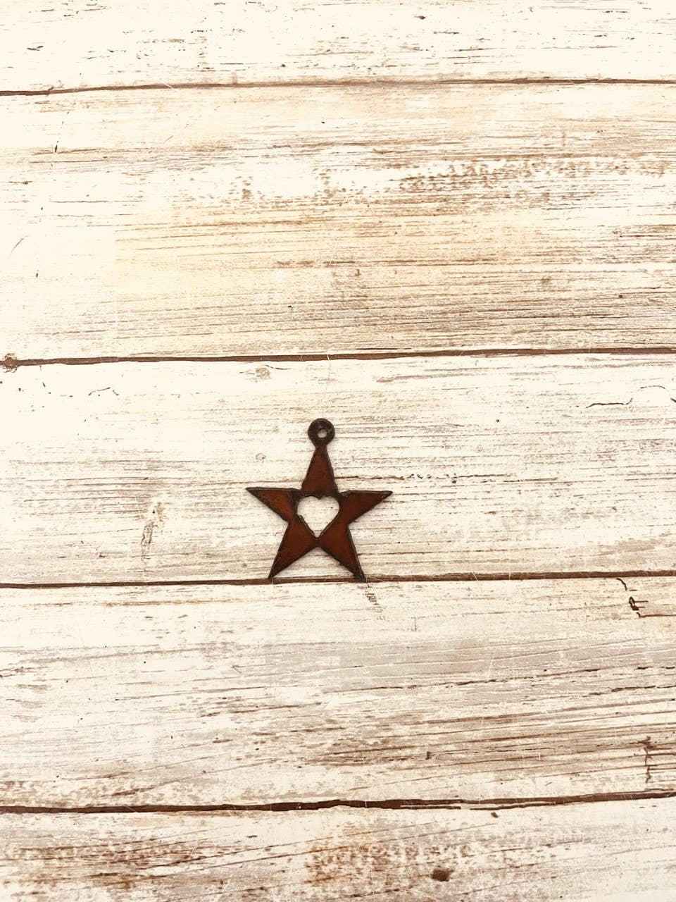 Star with Heart Cutout Charm Pendant