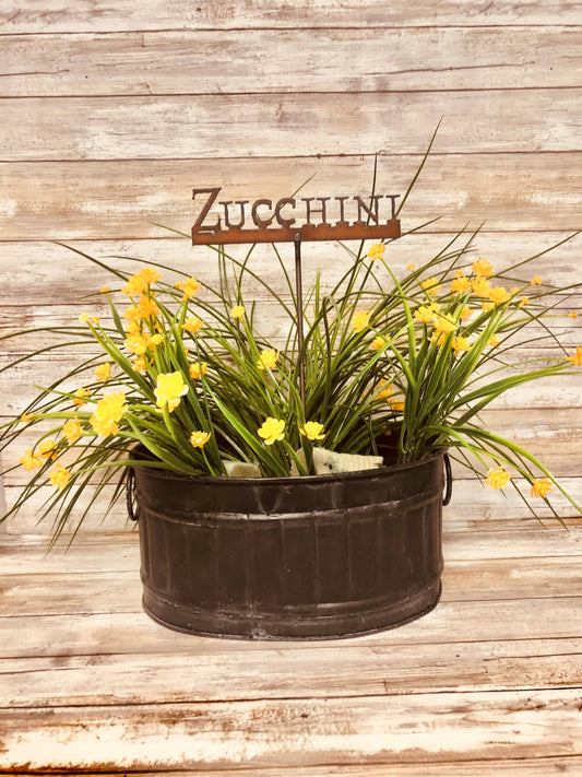 Zucchini Vegetable Garden Marker Stake