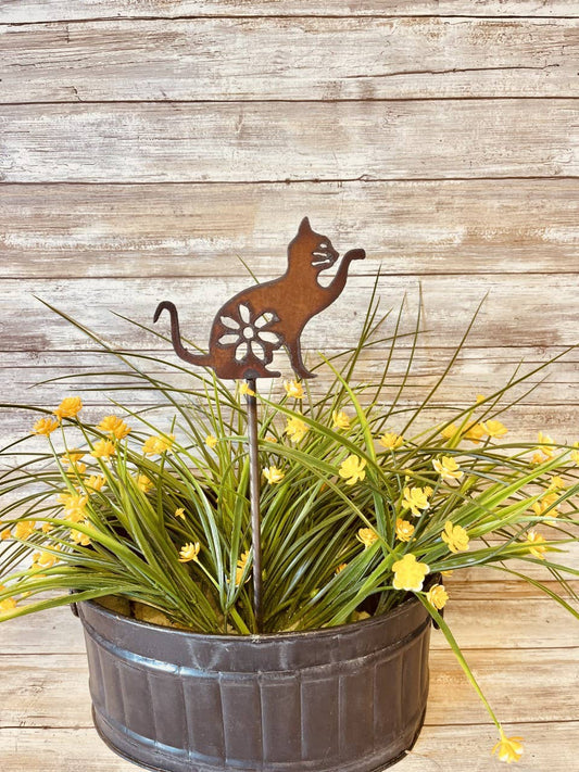 Cat Kitty GARDEN FRIEND Plant Stake