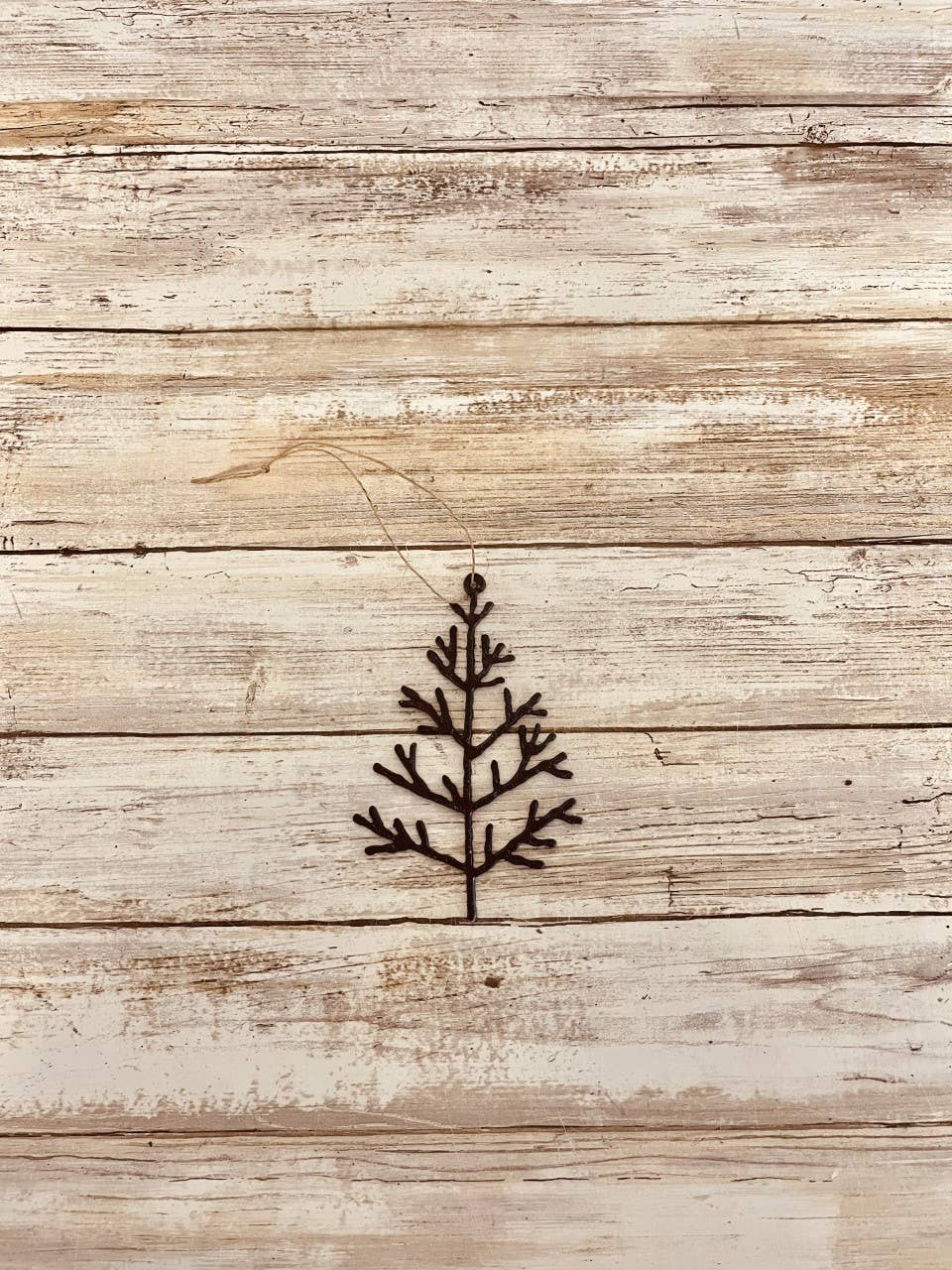 Tree 2 Ornament Rustic Metal Pine Tree