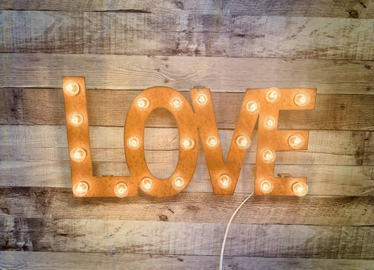 Love Marquee Lighted Sign Rustic Wedding Farmhouse Decor