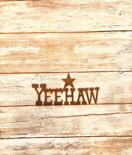 Yeehaw With Star Word Western Magnet