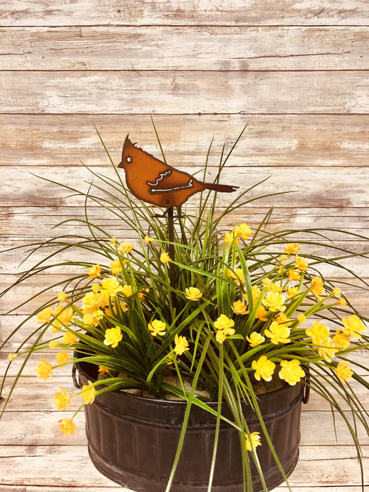 Cardinal Bird Garden Stake