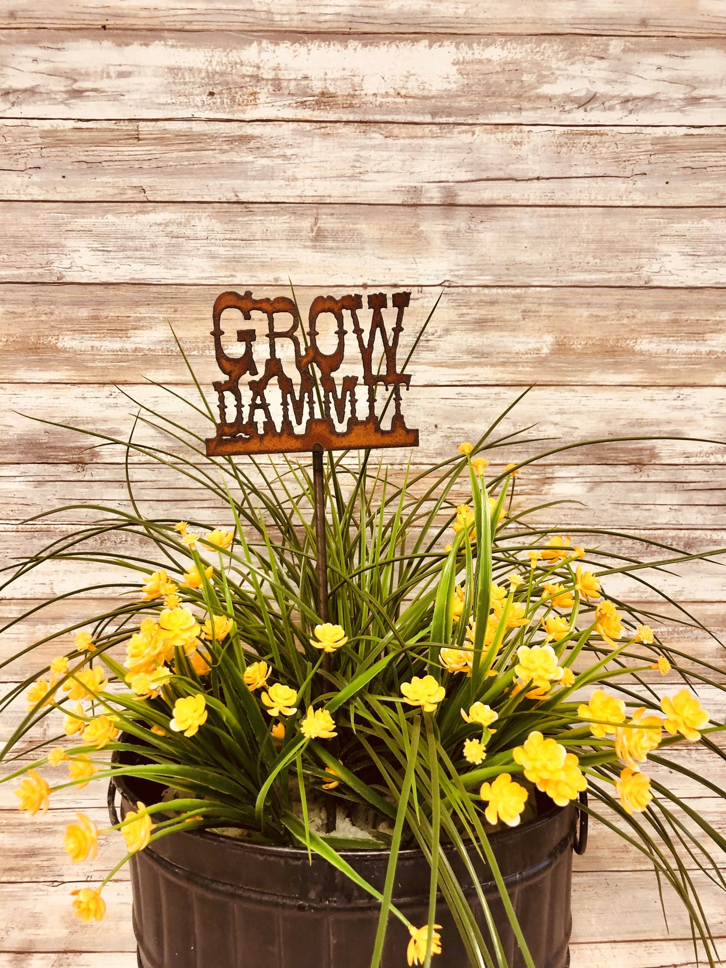 Grow Dammit funny Plant Stake