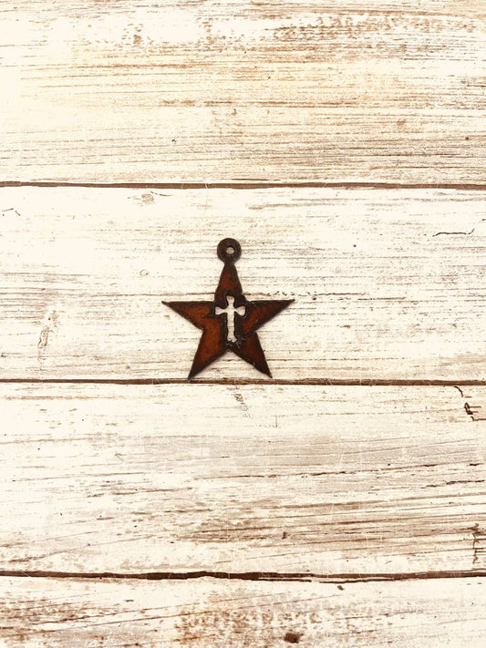 Star with Cross Charm Pendant