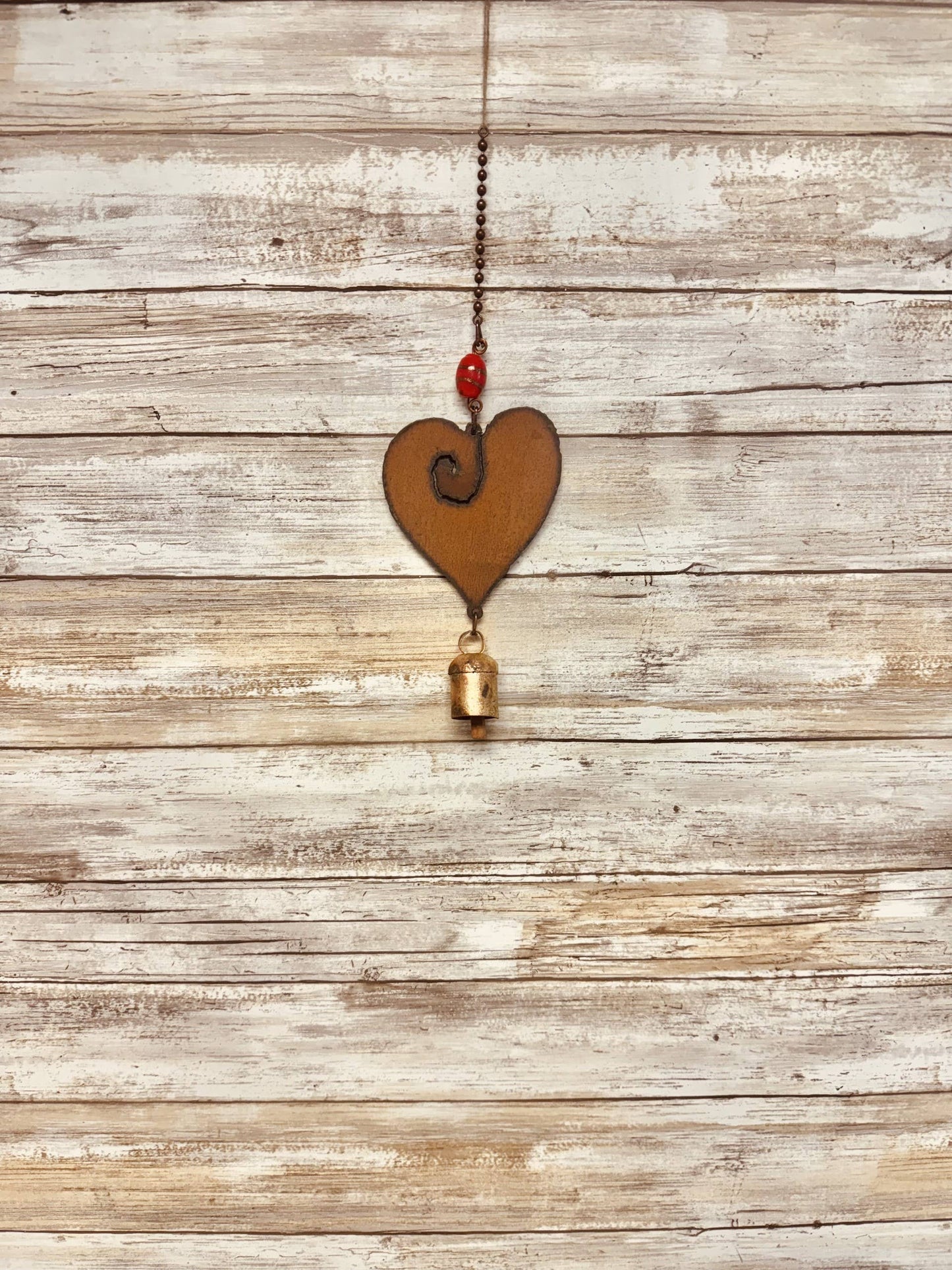 Heart with Swirl Rustic Metal Garden Nana Bell Valentines